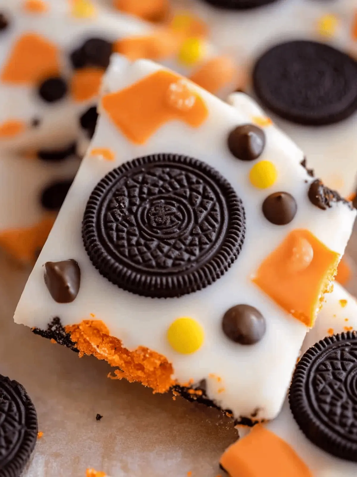 White Chocolate Halloween Oreo Bark