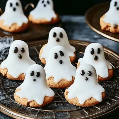 Crispy Ghost Cookies: Easy 4-Ingredient Halloween Treats 9 Ghost cookies