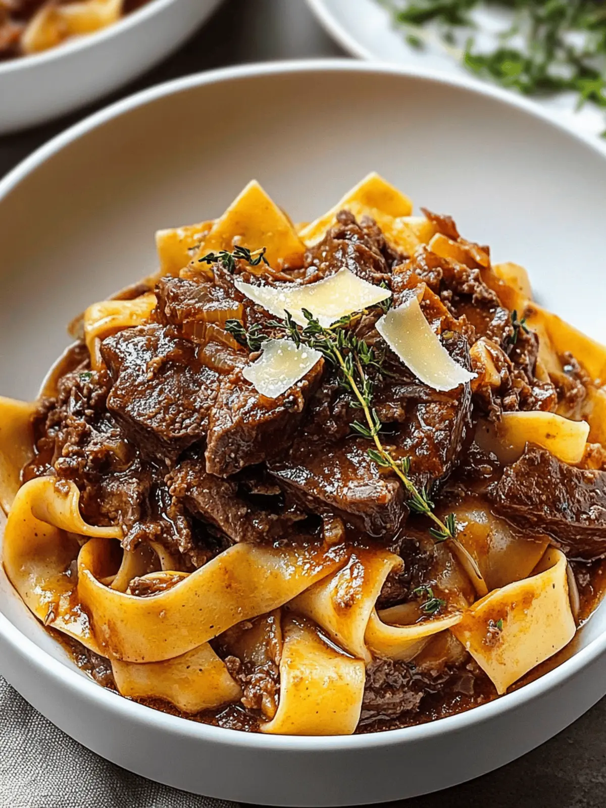Braised Steak Ragu with Pappardelle