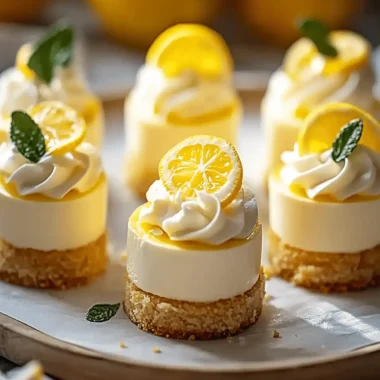 Mini Lemon Cheesecakes