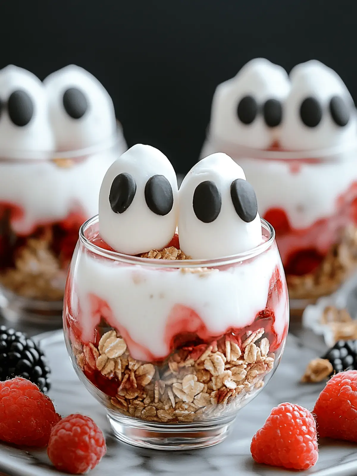 Delightful Ghostly Yogurt Parfaits for a Spooky Breakfast! 5 Ghostly Yogurt Parfaits