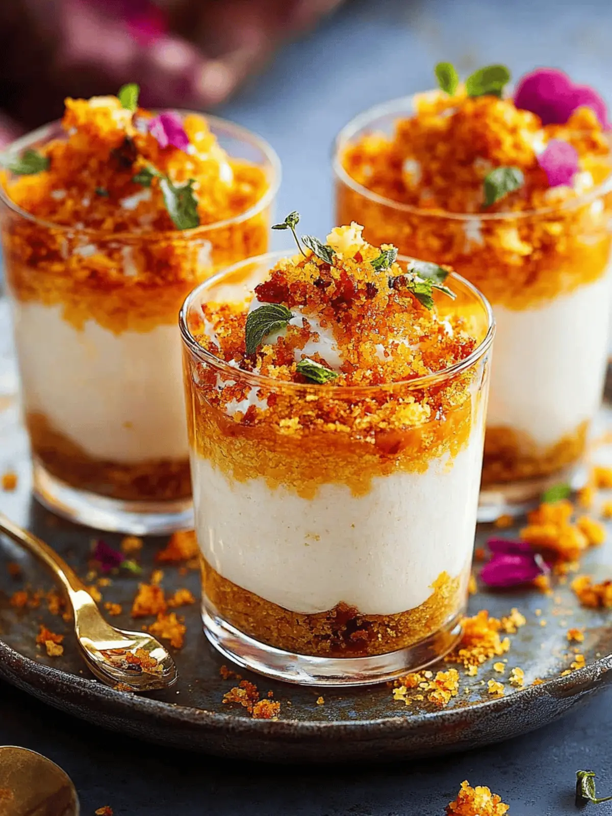 Motichoor Ladoo Cheesecake Shots: Festive Flavors in a Glass 2 Motichoor Ladoo Cheesecake Shots