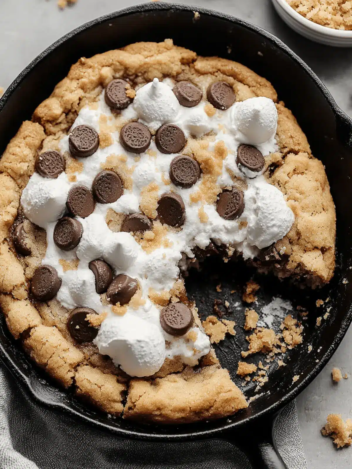 Gooey S’mores Cookie Skillet