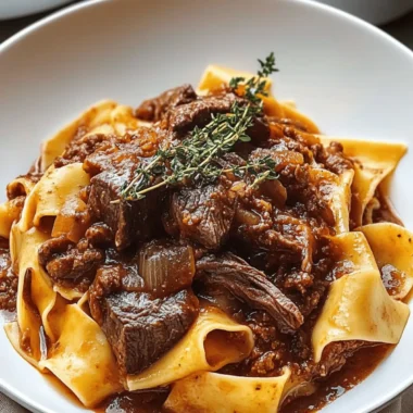 Braised Steak Ragu with Pappardelle