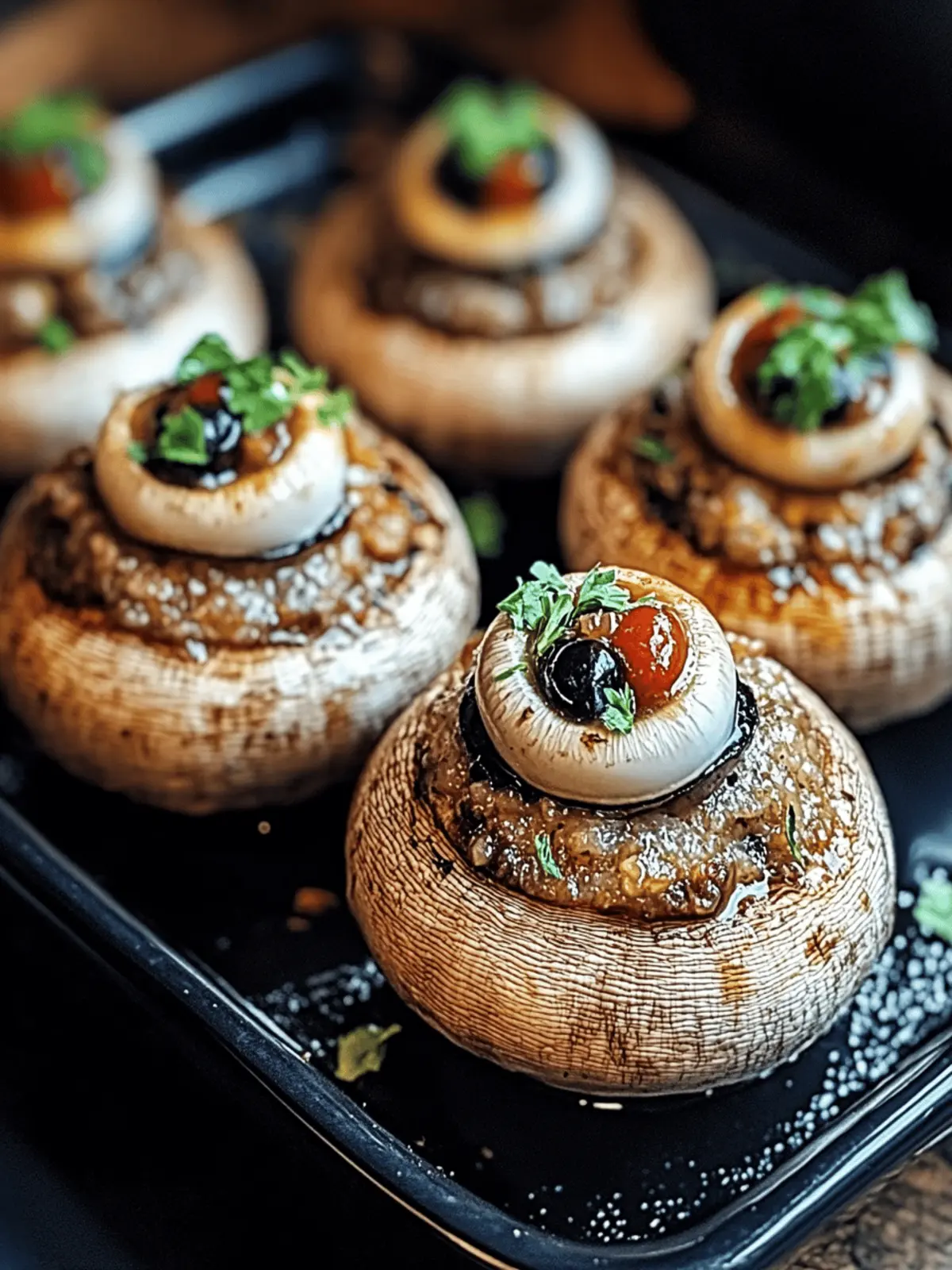 Stuffed Mushroom Eyeballs