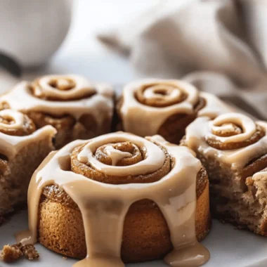 Banana Bread Cinnamon Rolls with Irresistible Peanut Butter Frosting 10 anana Bread Cinnamon Rolls