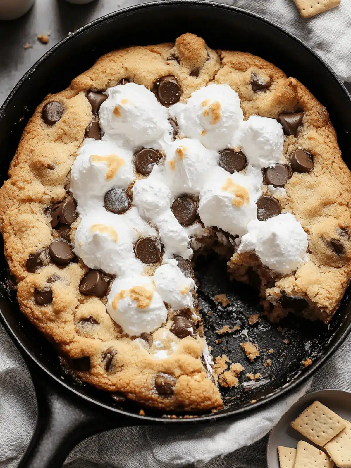 Gooey S’mores Cookie Skillet