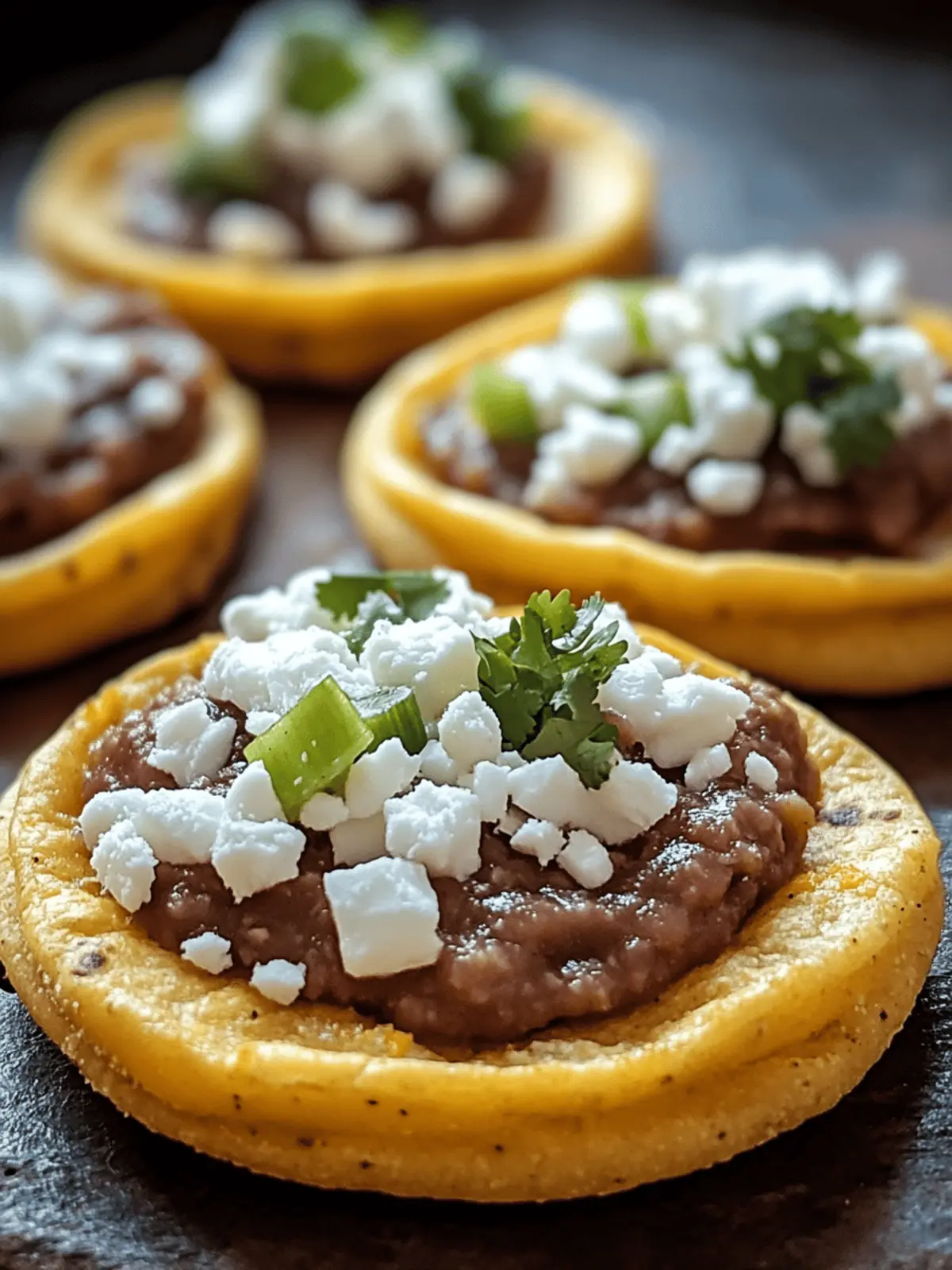 Sopes with Refried Beans and Cheese