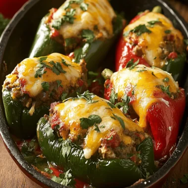 Chiles Rellenos Patriotic Stuffed Peppers
