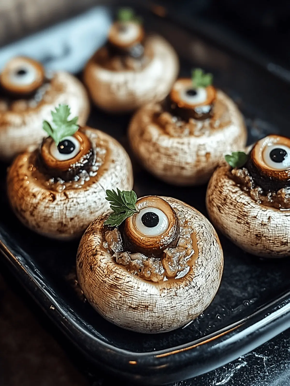 Stuffed Mushroom Eyeballs