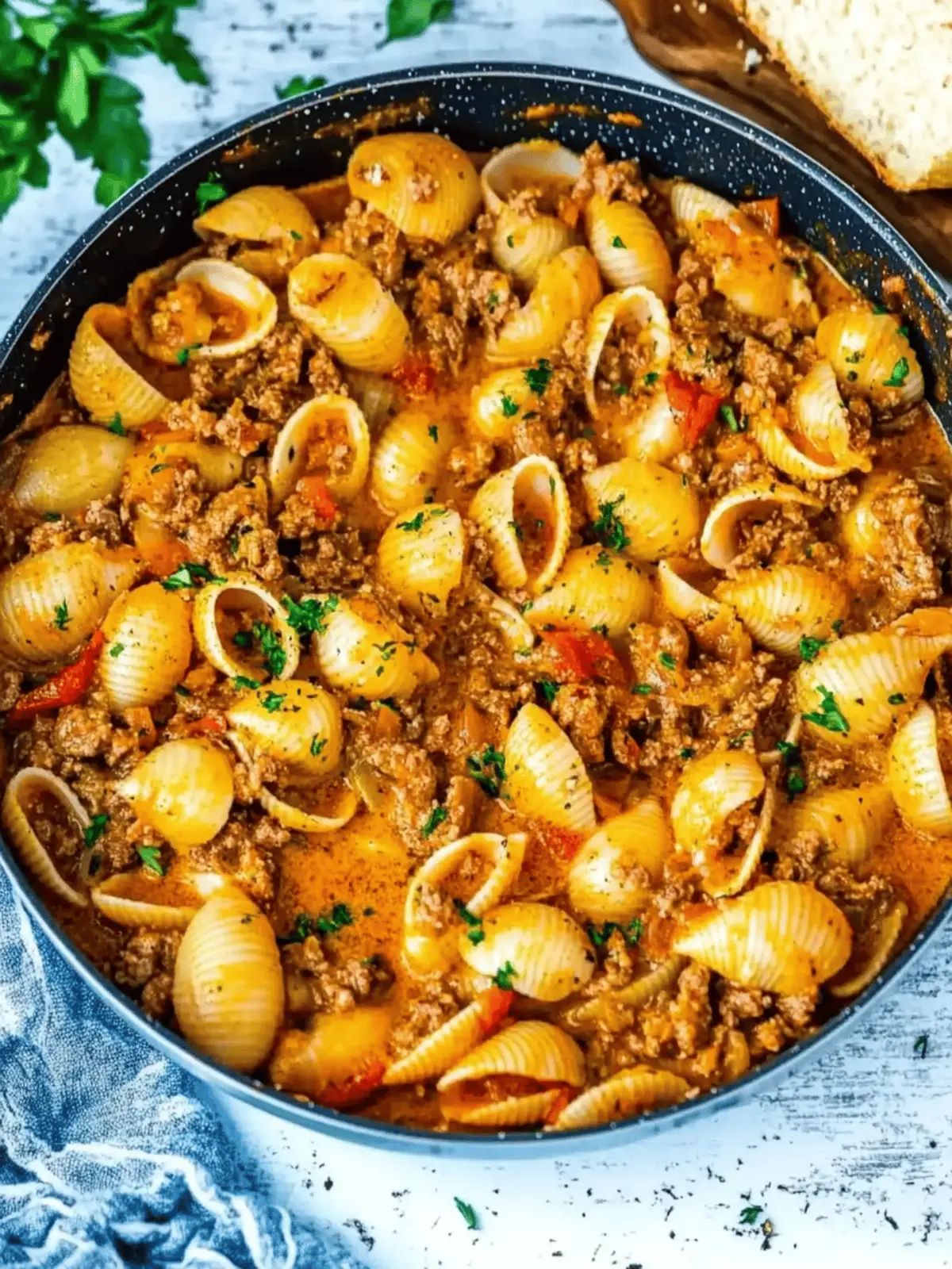 Creamy Beef and Shells: Quick Family Comfort in 30 Minutes 3 Creamy Beef and Shells