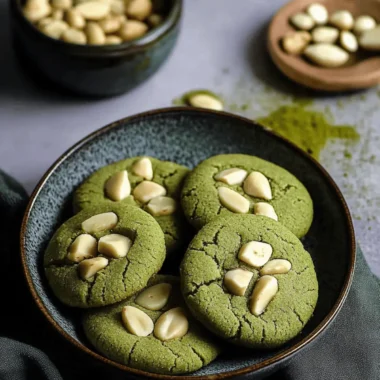 Matcha Macadamia Almond Flour Cookies