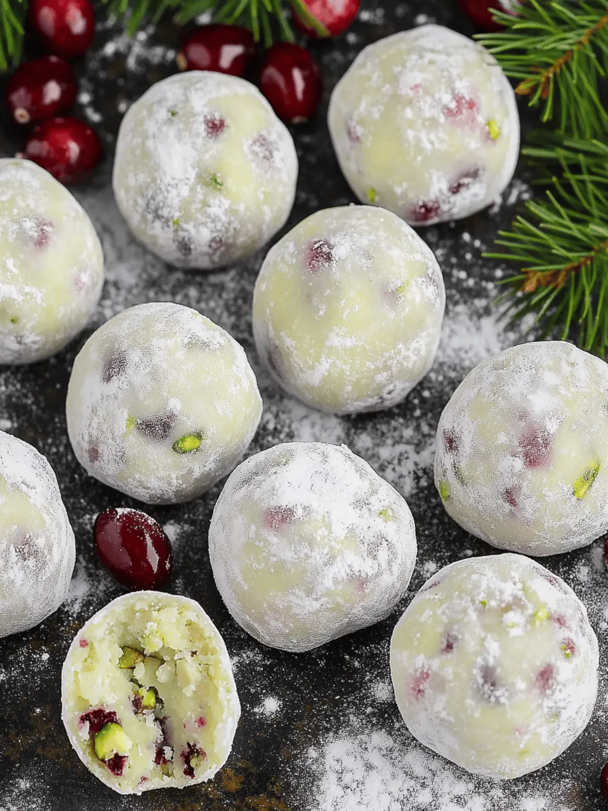 Decadent Cranberry Pistachio White Chocolate Truffles Recipe 3 Cranberry Pistachio White Chocolate Truffles