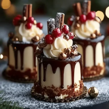 Irresistible Mini Christmas Drip Cakes to Wow Your Guests 9 Mini Christmas Drip Cakes