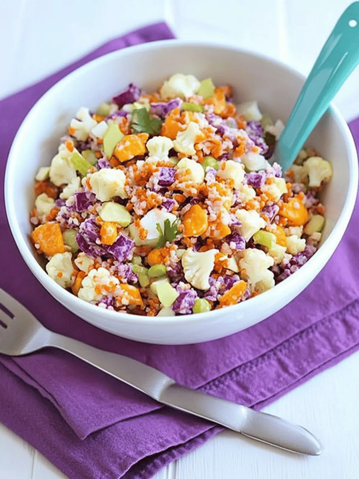 Cauliflower Cashew Confetti Salad