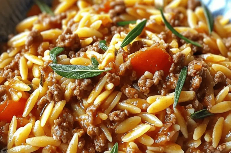 Best Ever Ground Beef Orzo: Your New Family Favorite Dinner 1 Best Ever Ground Beef Orzo
