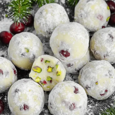 Decadent Cranberry Pistachio White Chocolate Truffles Recipe 9 Cranberry Pistachio White Chocolate Truffles