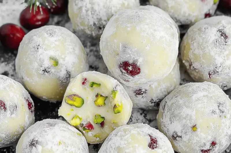 Decadent Cranberry Pistachio White Chocolate Truffles Recipe 1 Cranberry Pistachio White Chocolate Truffles