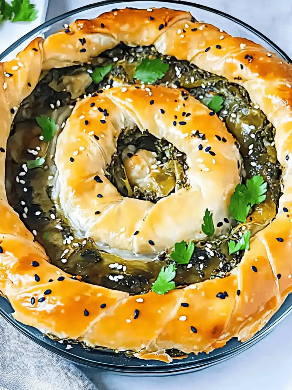 Flaky Spanakopita Spiral