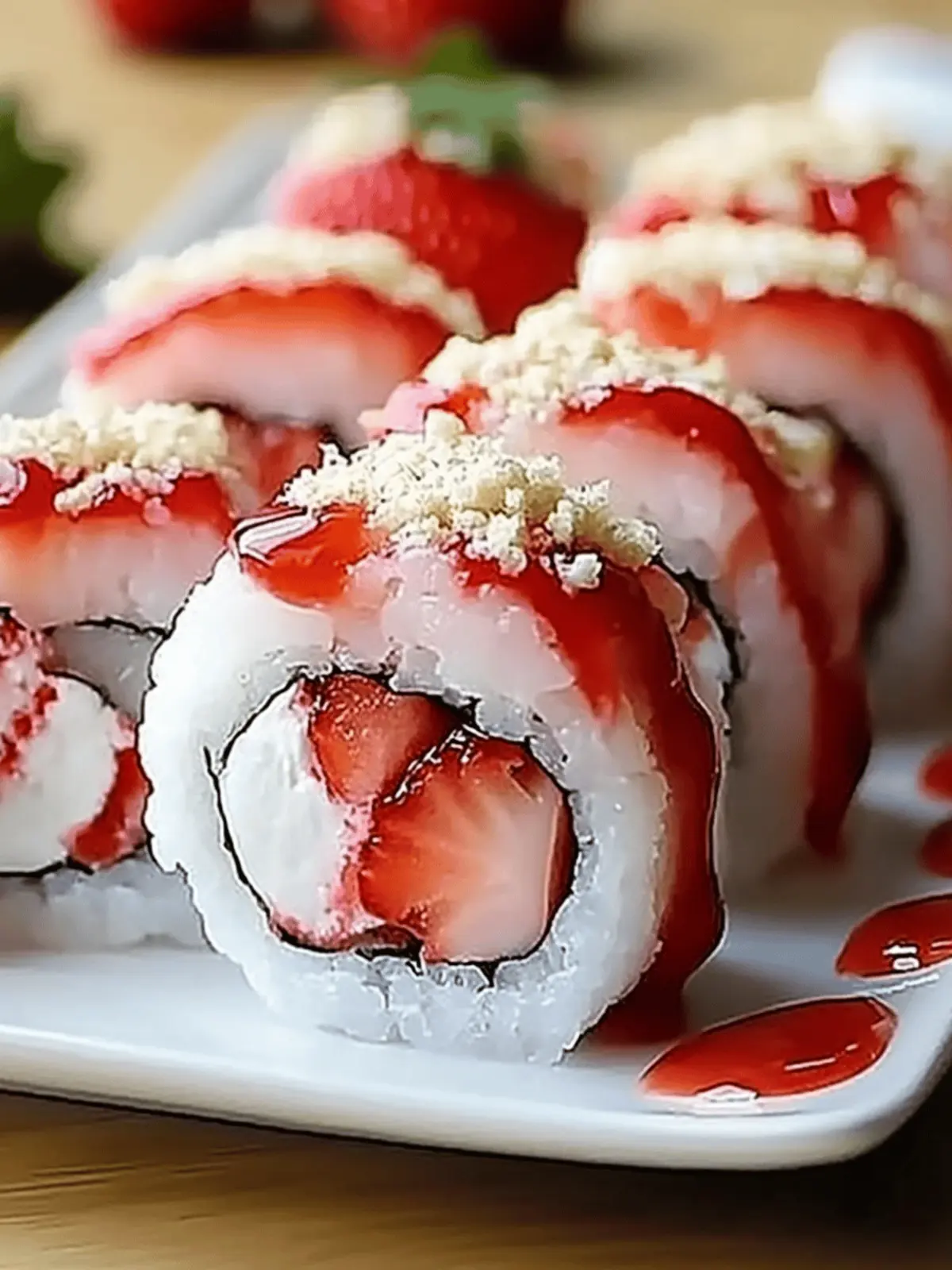 Strawberry Shortcake Sushi Roll