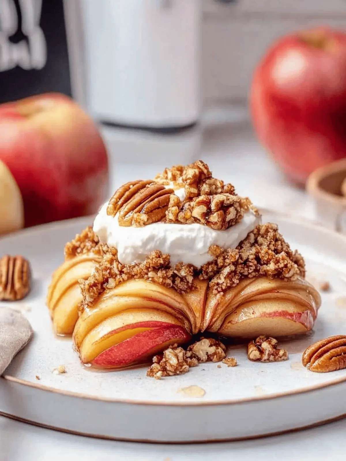 Hasselback Apples with Pecan Crumble: Autumn's Sweet Delight 5 Hasselback Apples with Pecan Crumble