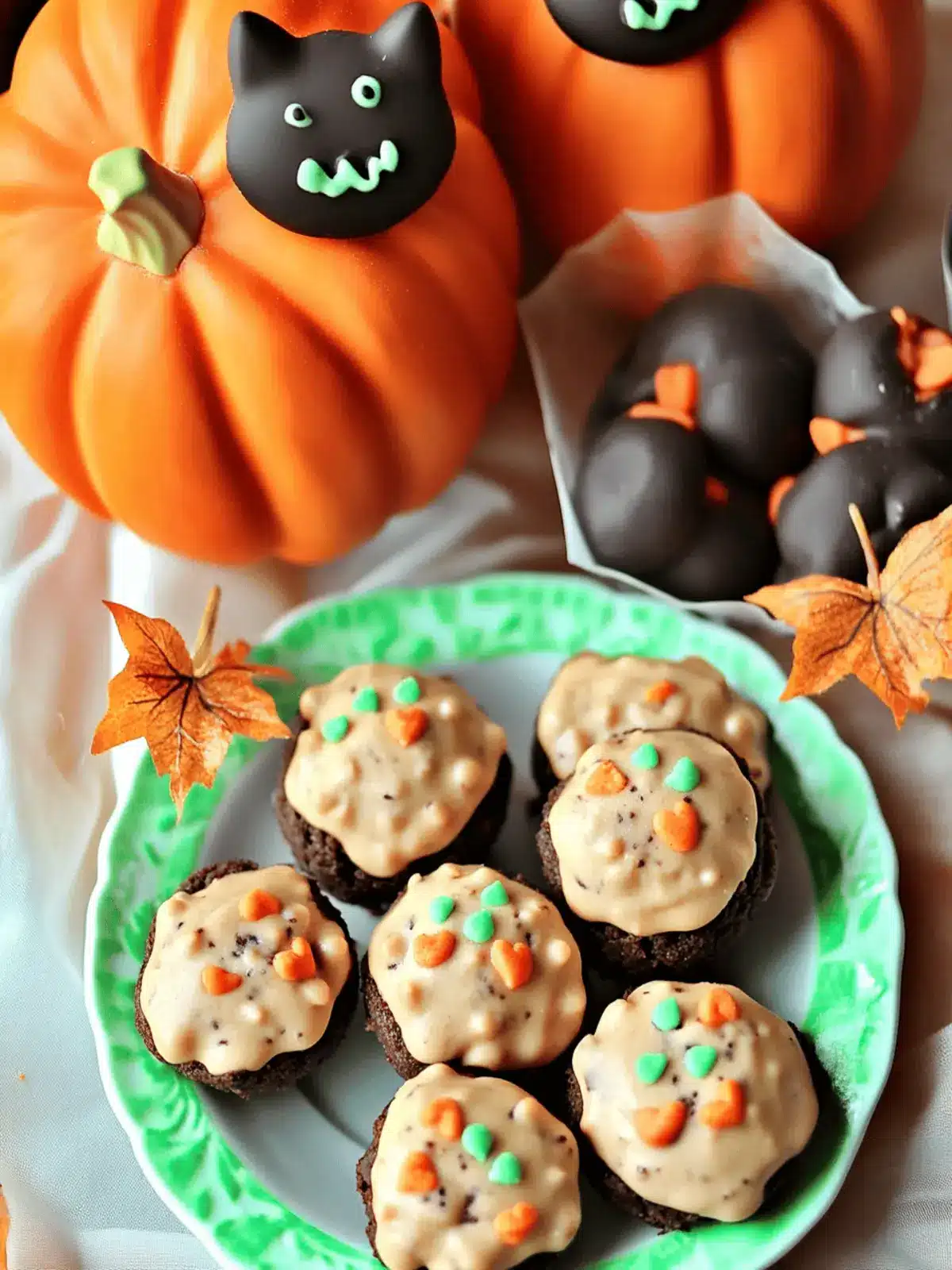 Peanut Butter Ball Pumpkins and Cats