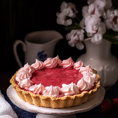 Rhubarb Cream Tart with Strawberry: A Springtime Delight 10 Rhubarb Cream Tart with Strawberry