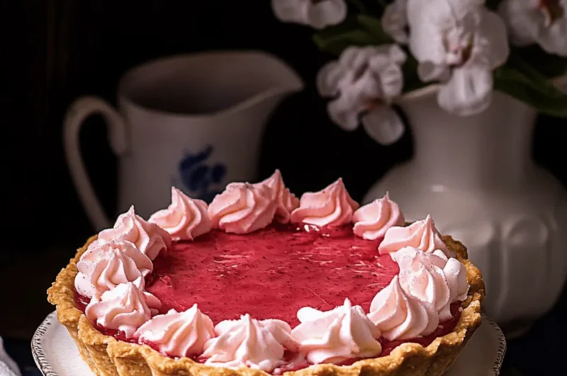 Rhubarb Cream Tart with Strawberry: A Springtime Delight 1 Rhubarb Cream Tart with Strawberry