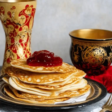 Russian Blini With Jam