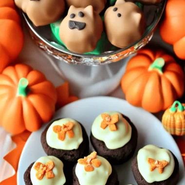 Peanut Butter Ball Pumpkins and Cats