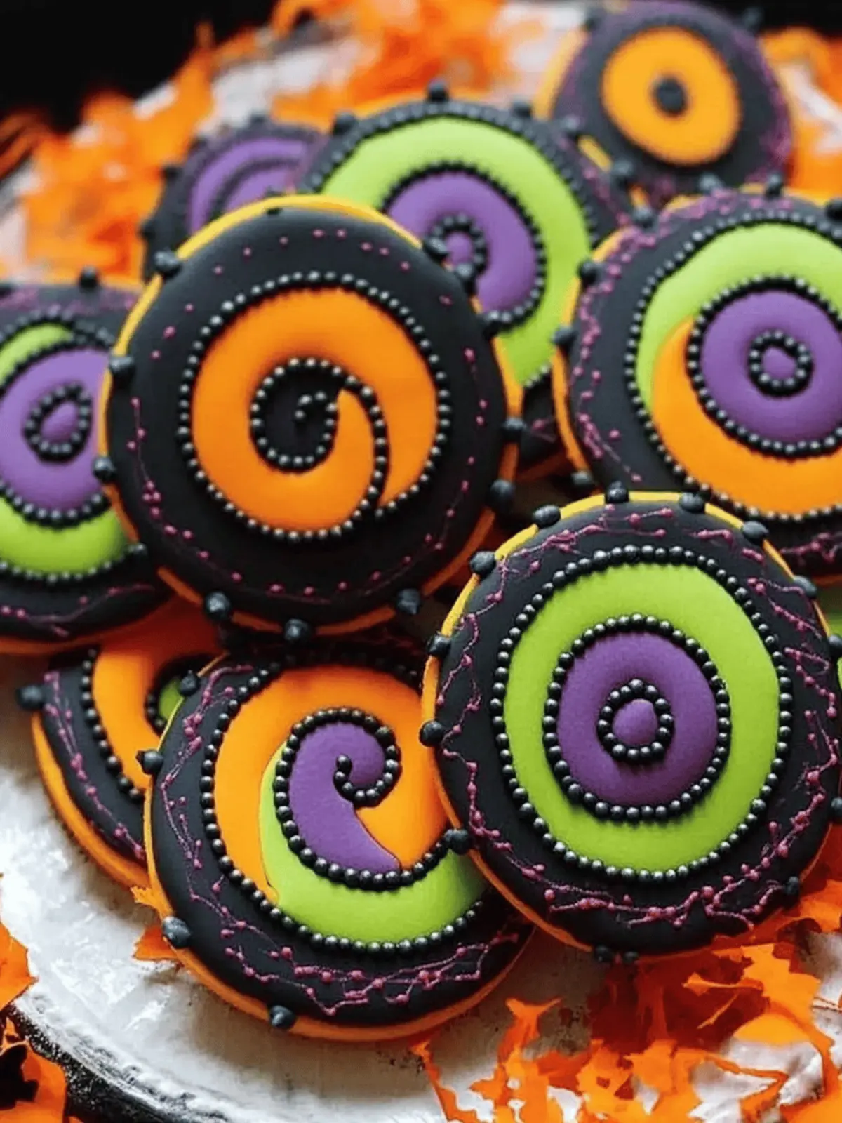 Halloween Pinwheel Sugar Cookies That Wow with Colorful Spirals 3 Halloween Pinwheel Sugar Cookies