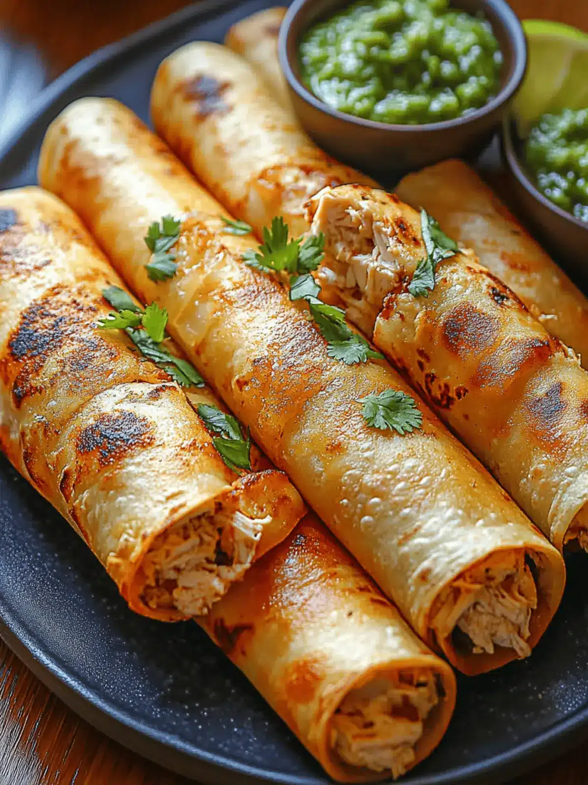 Crunchy Oven-Baked Chicken Taquitos