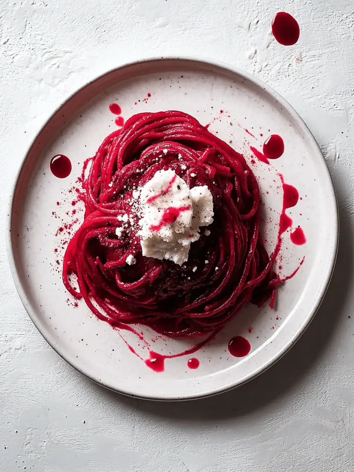 Bloody Beet and Goat Cheese Pasta