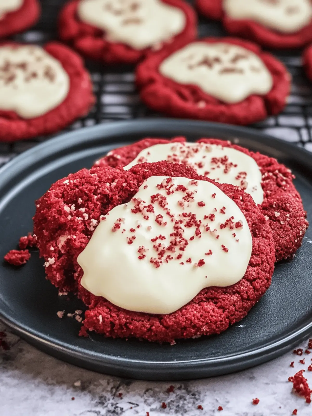 Red Velvet Crumbl Cookies