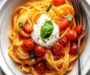 Irresistible Cherry Tomato Pasta with Creamy Burrata Bliss