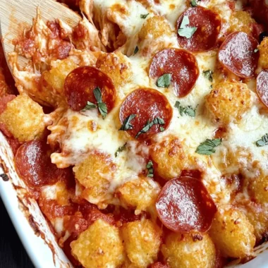 Tater Tot Pizza Casserole