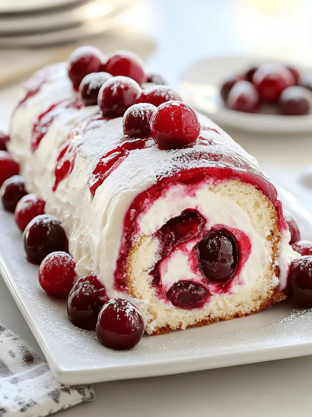 Irresistible Cherry Cheesecake Cake Roll for Sweet Celebrations 4 Cherry Cheesecake Cake Roll