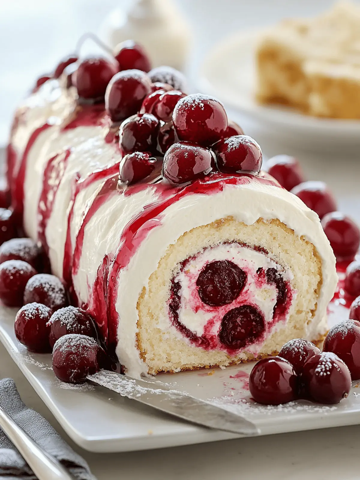 Irresistible Cherry Cheesecake Cake Roll for Sweet Celebrations 5 Cherry Cheesecake Cake Roll