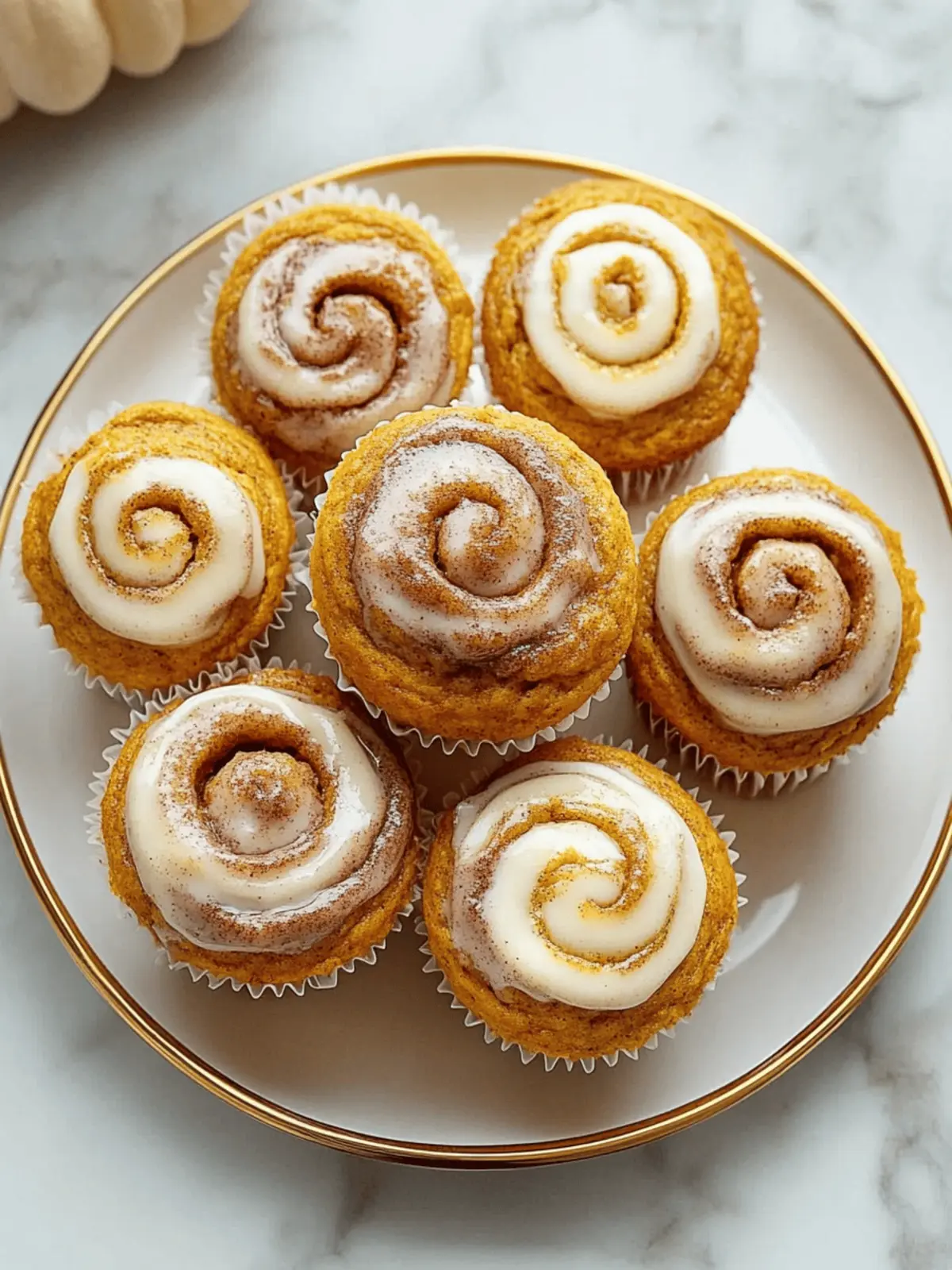 Cinnamon Roll Pumpkin Muffins
