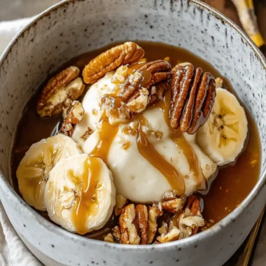 Banana Foster with Pecans & Caramel