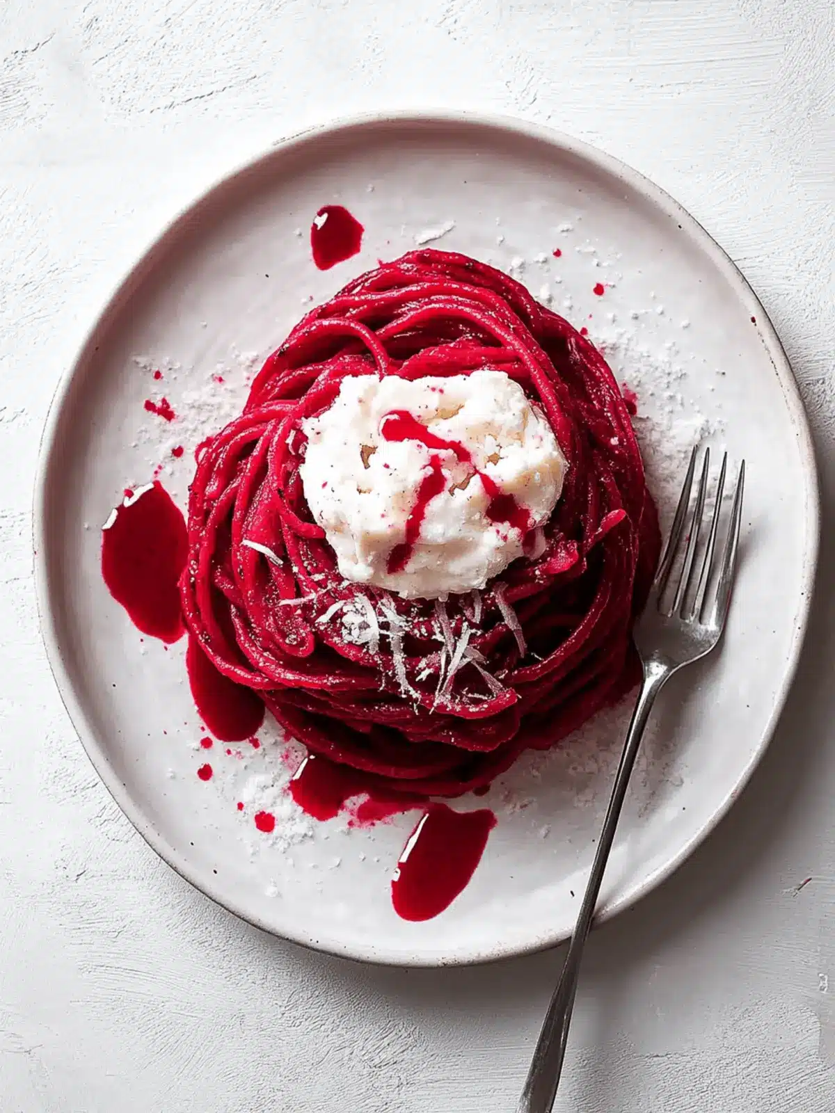 Bloody Beet and Goat Cheese Pasta