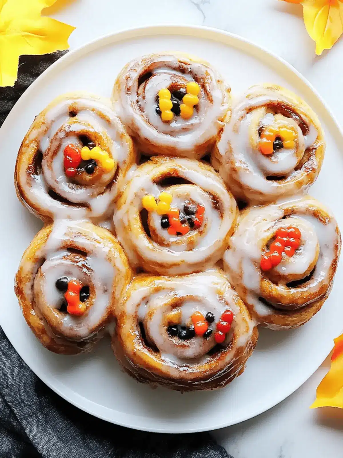 Creepy Crawly Cinnamon Rolls