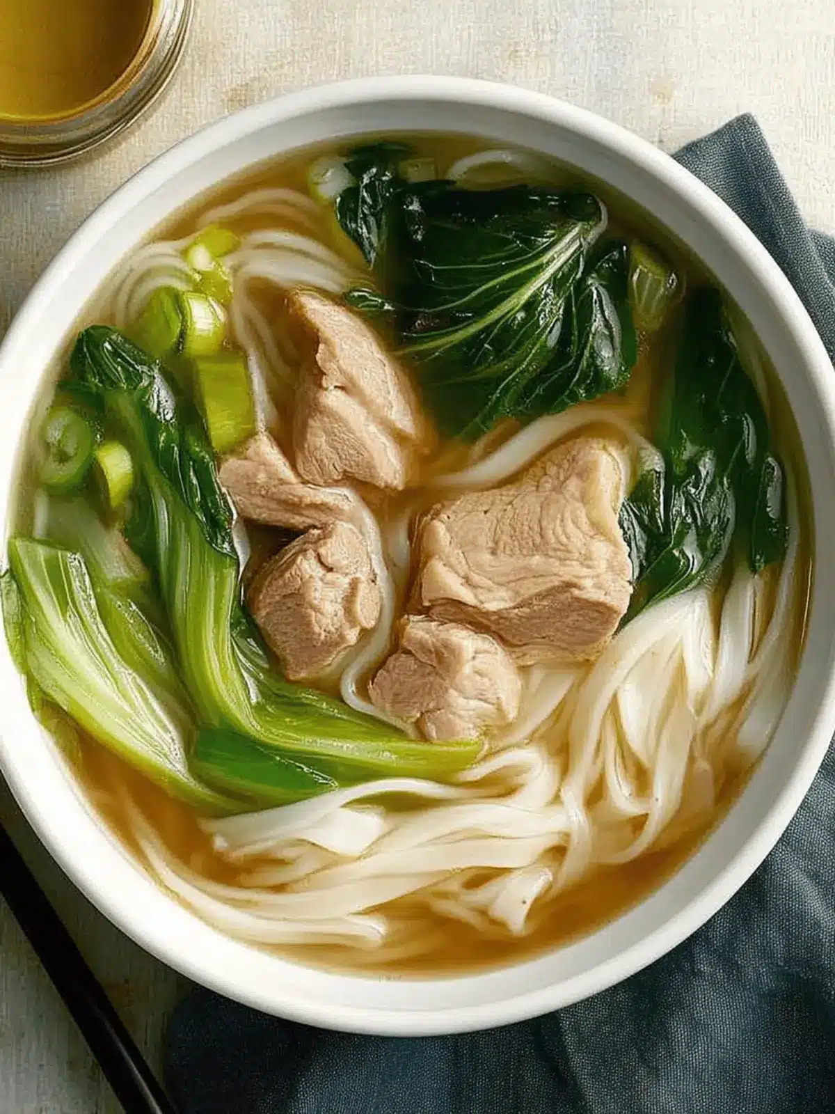 Pork & Bok Choy Udon Soup