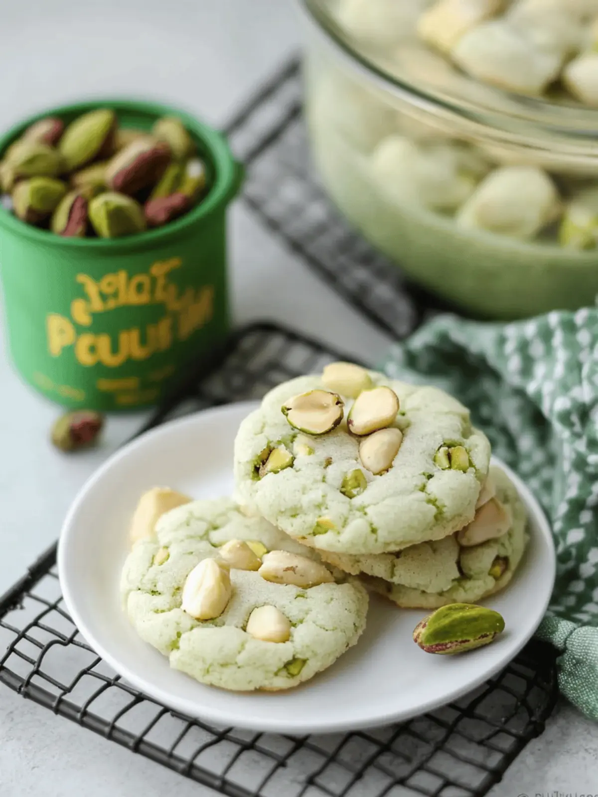 Pistachio Pudding Cookies