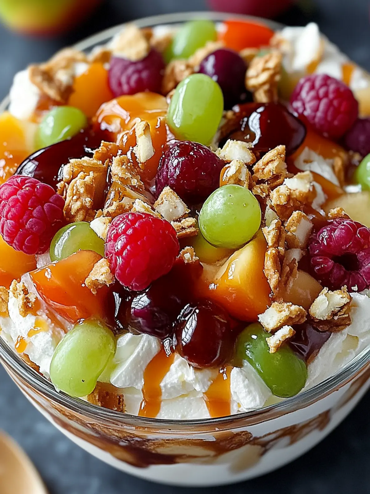 Caramel Crunch Cheesecake Fruit Salad