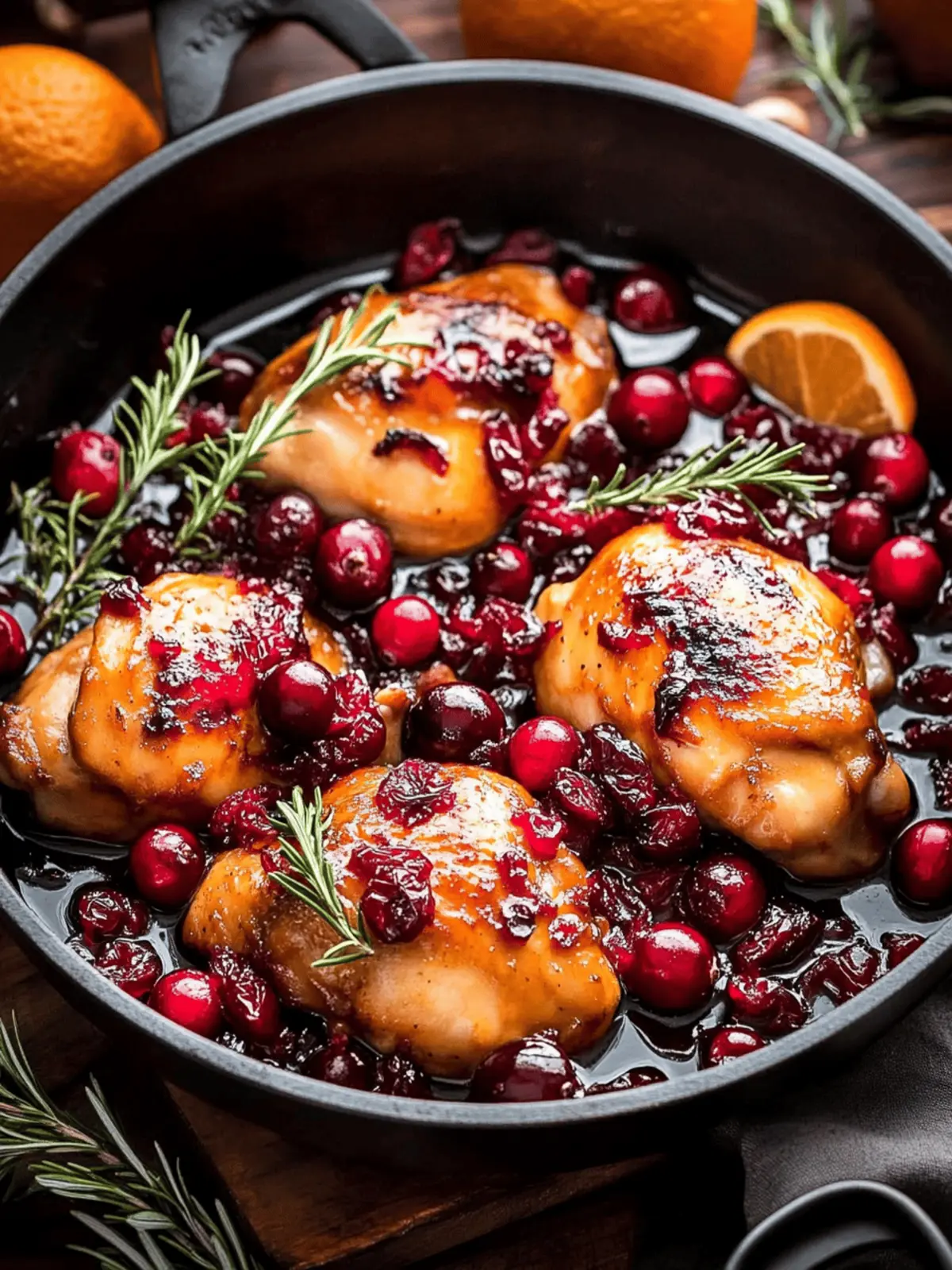 Skillet Cranberry Orange Chicken