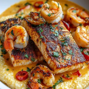 Red Snapper Shrimp Grits Cajun