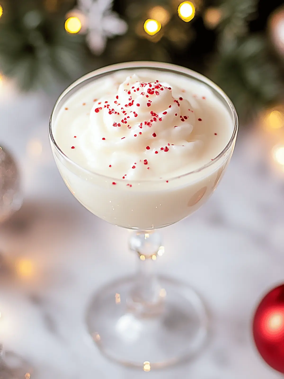 Snowflake Peppermint Cocktail
