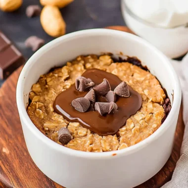 Peanut Butter & Chocolate Baked Oats