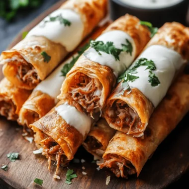 Cheesy Pulled Pork Taquitos